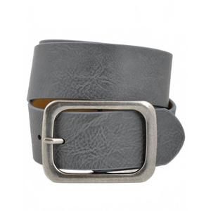 NEW ANZELL women's square buckle leatherette belt in grey